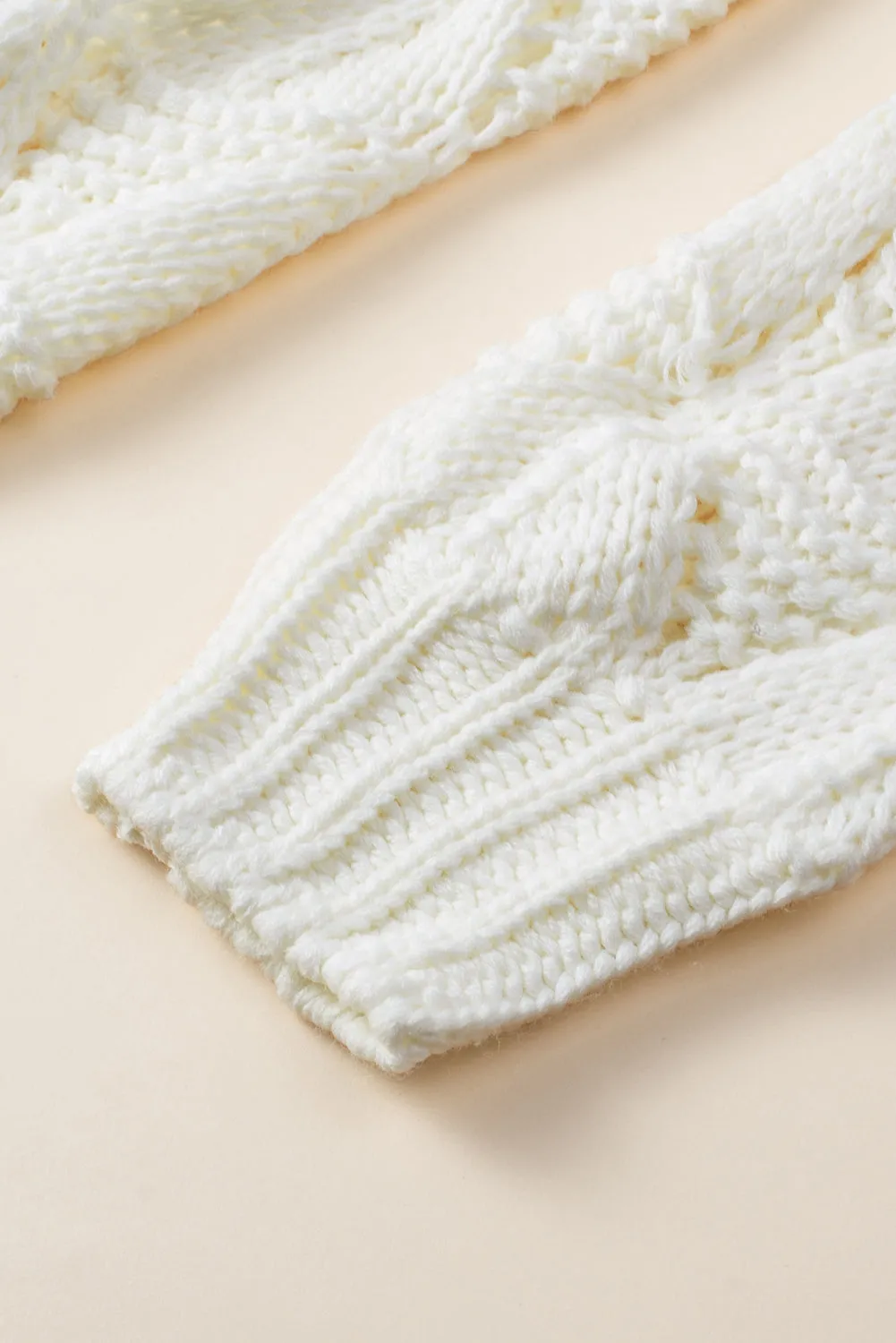 KaleaBoutique Rhombus Hollowed Knit Open Front Cardigan