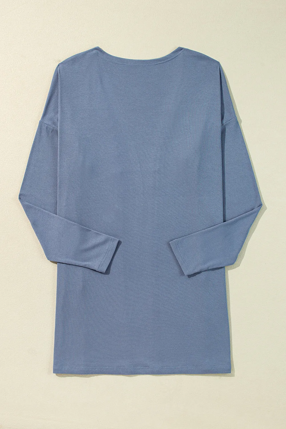 KaleaBoutique Solid Color Rib Knit Open Front Tunic Cardigan