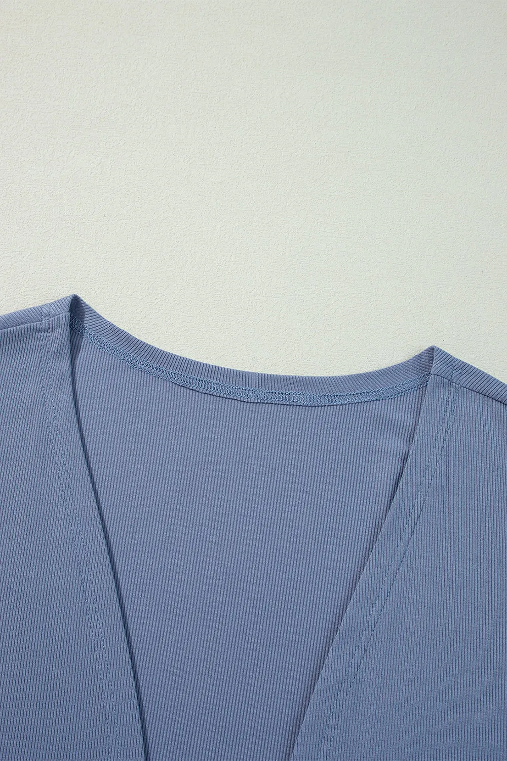 KaleaBoutique Solid Color Rib Knit Open Front Tunic Cardigan