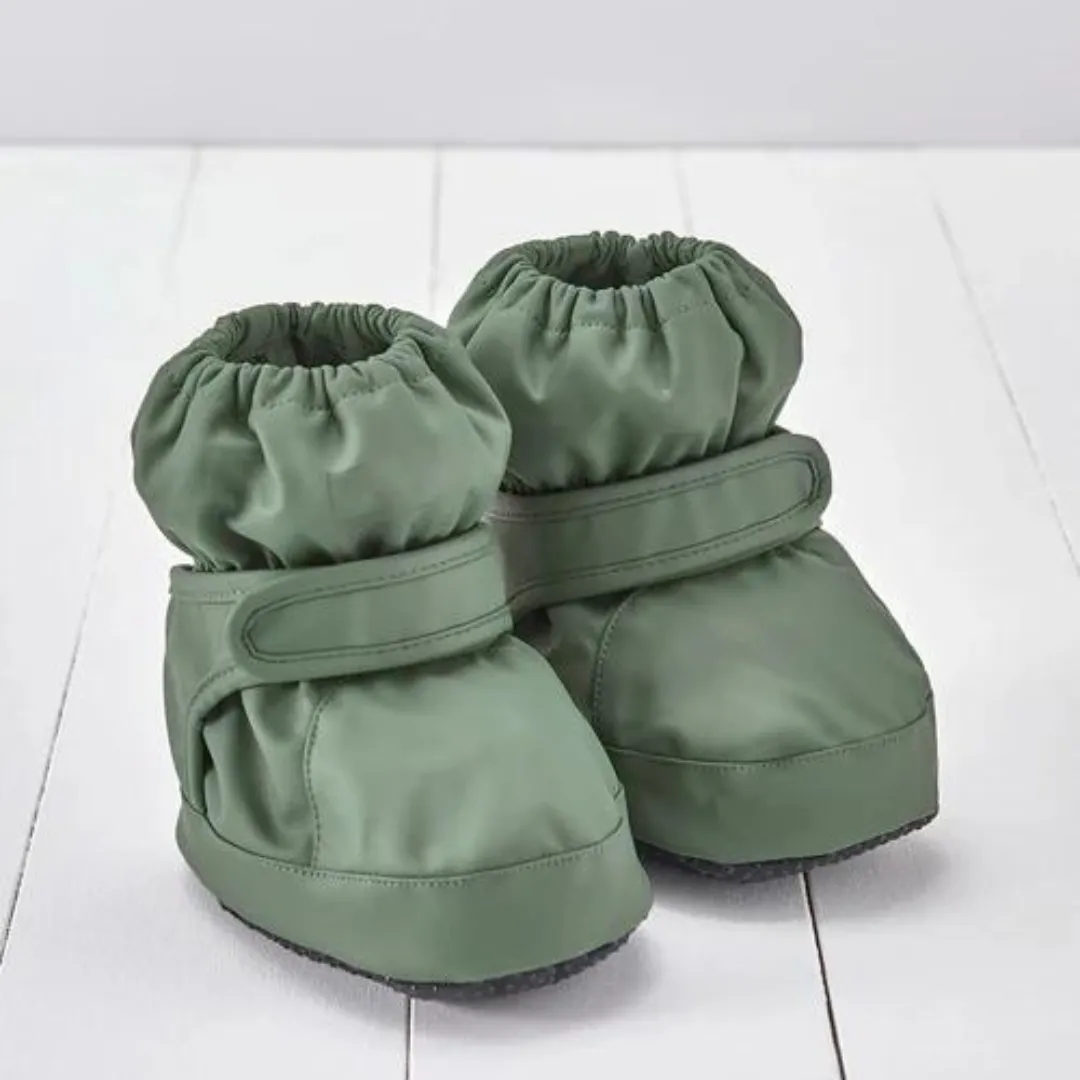 Khaki Green PU Showerproof Bootie