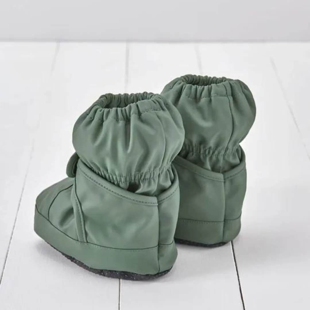 Khaki Green PU Showerproof Bootie