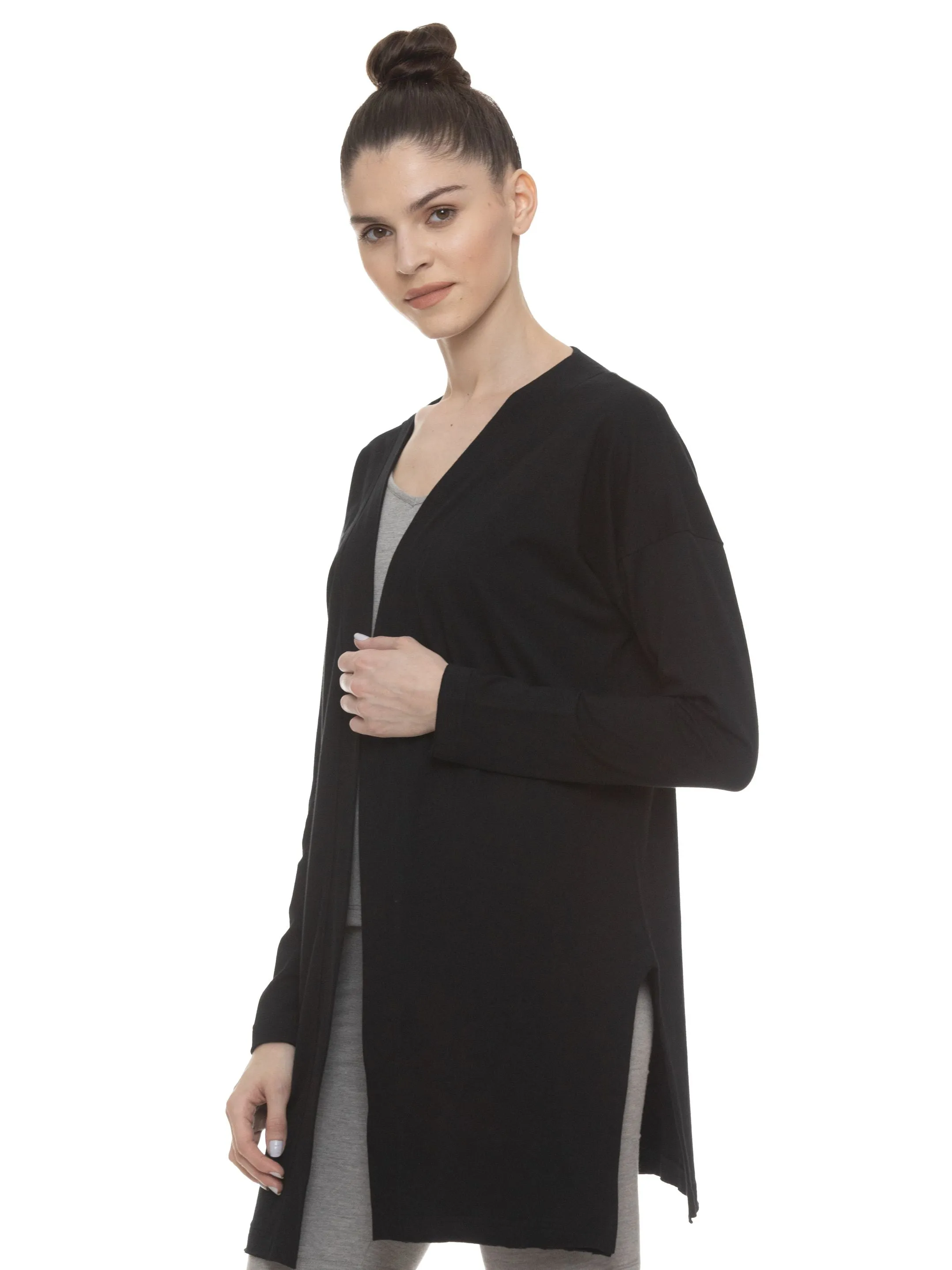KHLOE LON LINE CARDI (BLACK)