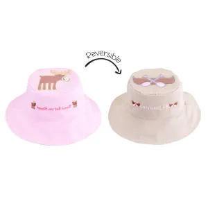 Kids Sun Hat Moose/Canoe