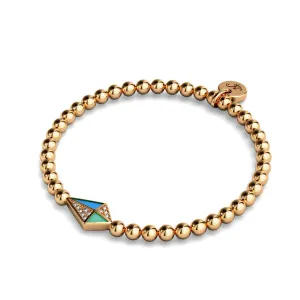Kite | 18k Rose Gold | Enamel | Crystal Charm Bracelet