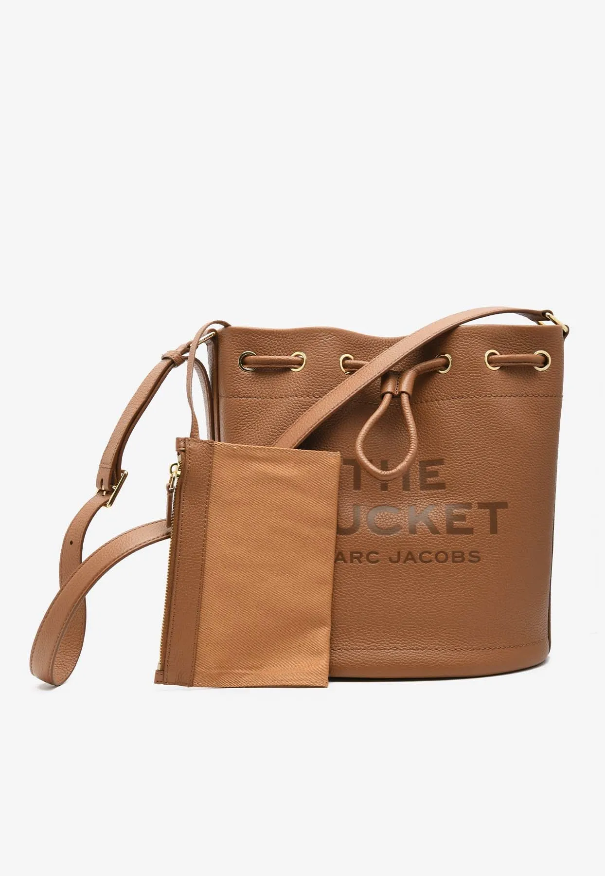 Large Bucket Bag in Grained Leather
