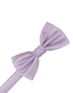 Lavender Herringbone Kids Bow Tie