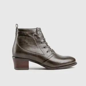 Leather Ankle Boots Grey Ha015