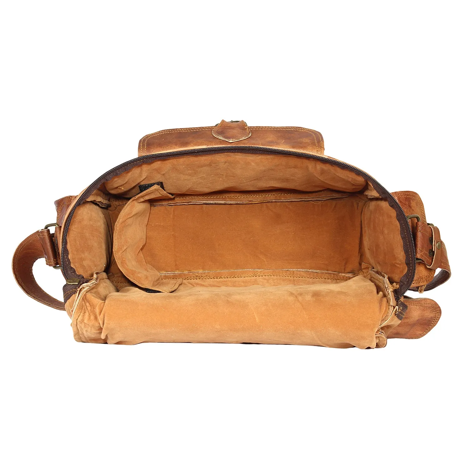 Leather Camera Bag DSLR Lens Case Camera Purse