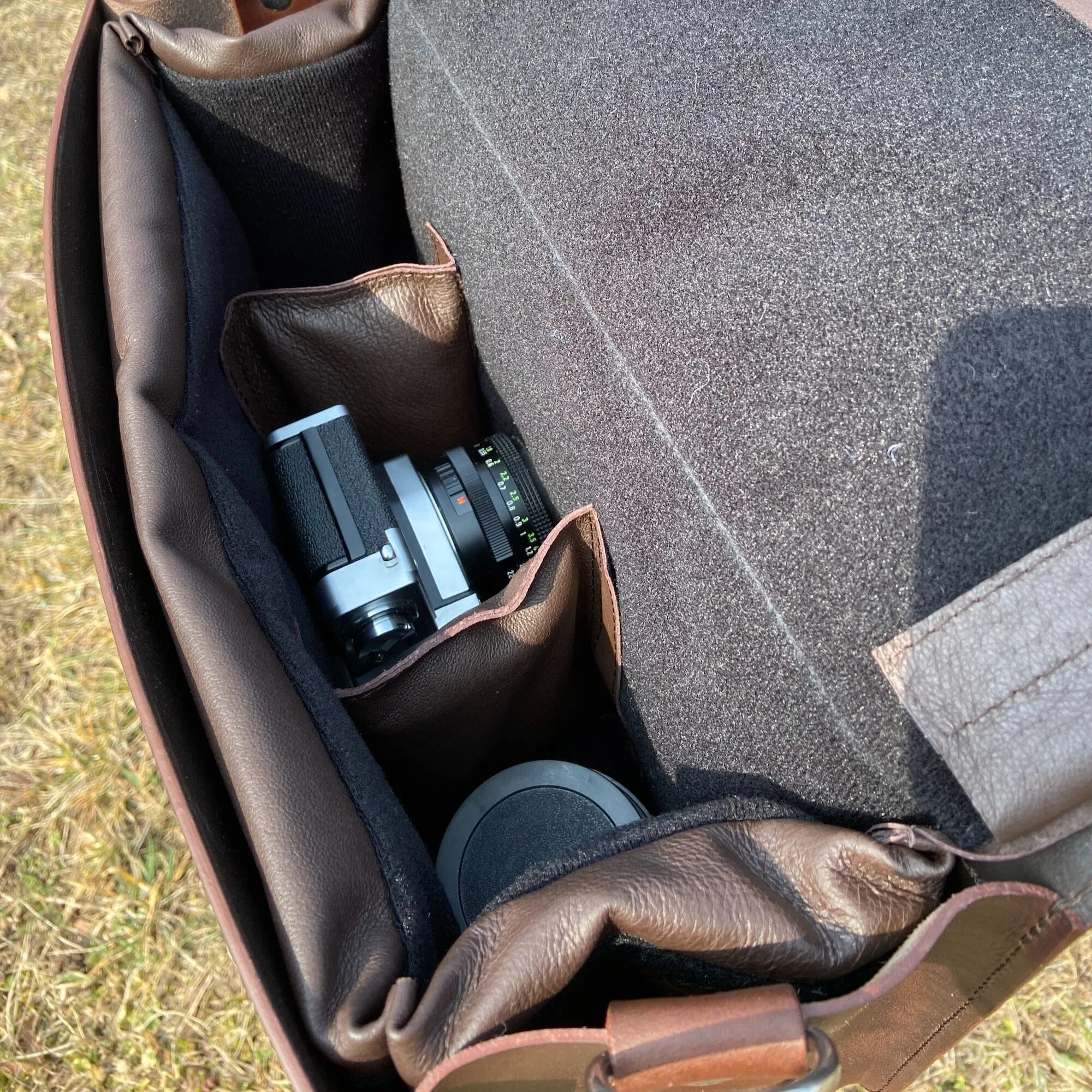 Leather Camera Bag for Brompton
