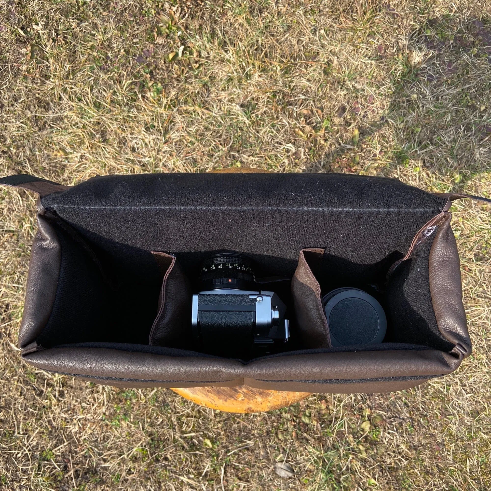 Leather Camera Bag for Brompton