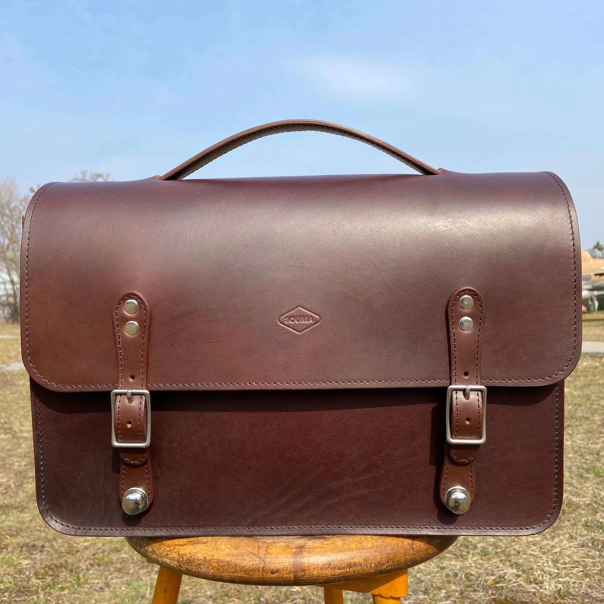 Leather Camera Bag for Brompton