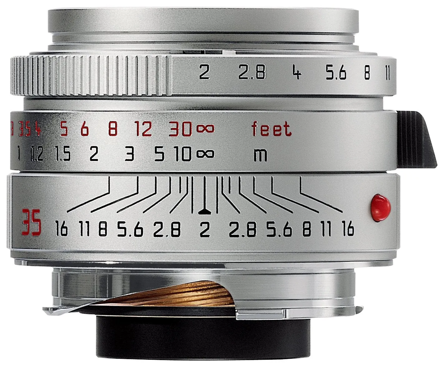 Leica Wide Angle 35mm f/2.0 Summicron M Aspherical Manual Focus Lens (6-Bit, Updated for Digital) - Chrome