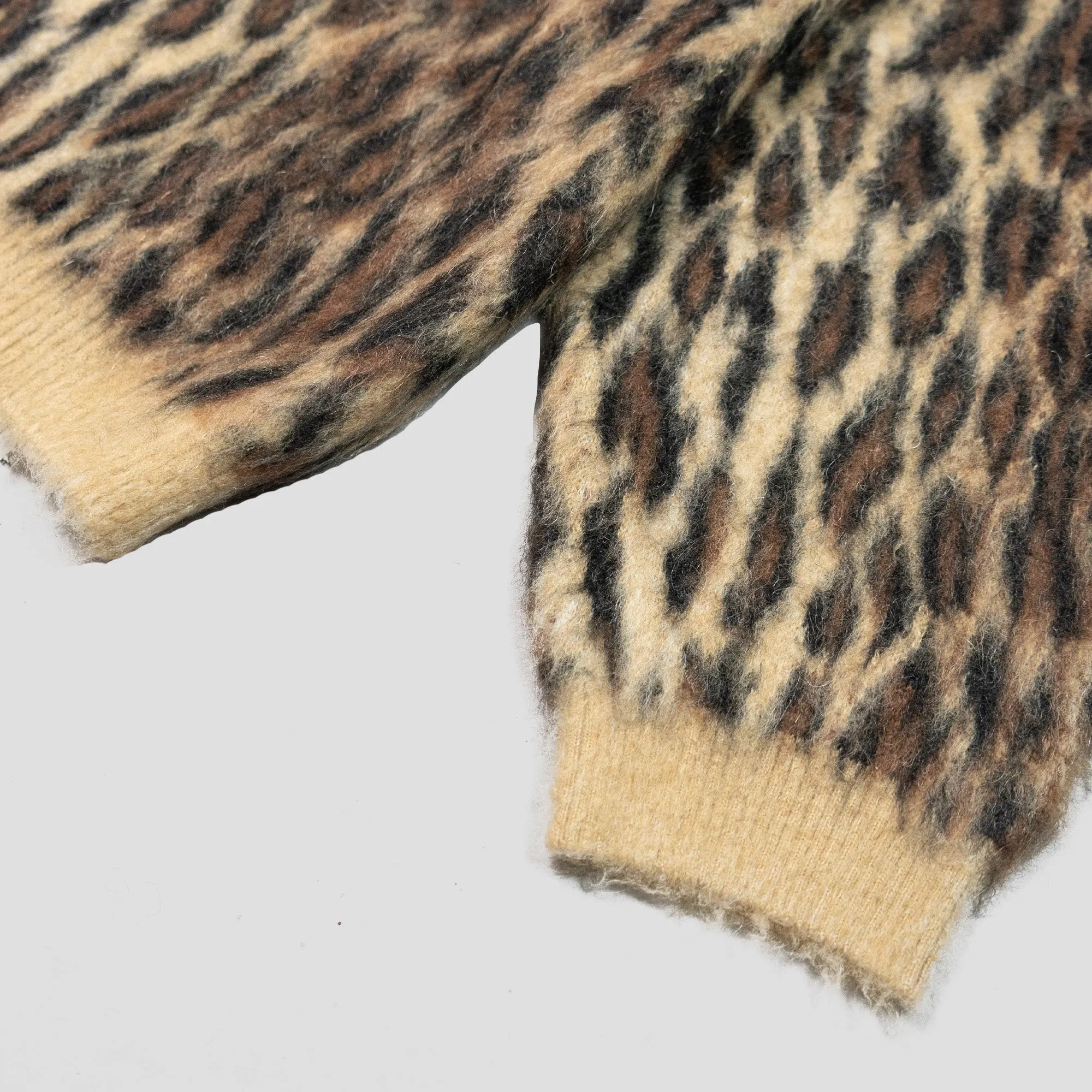 LEOPARD MOHAIR CARDIGAN