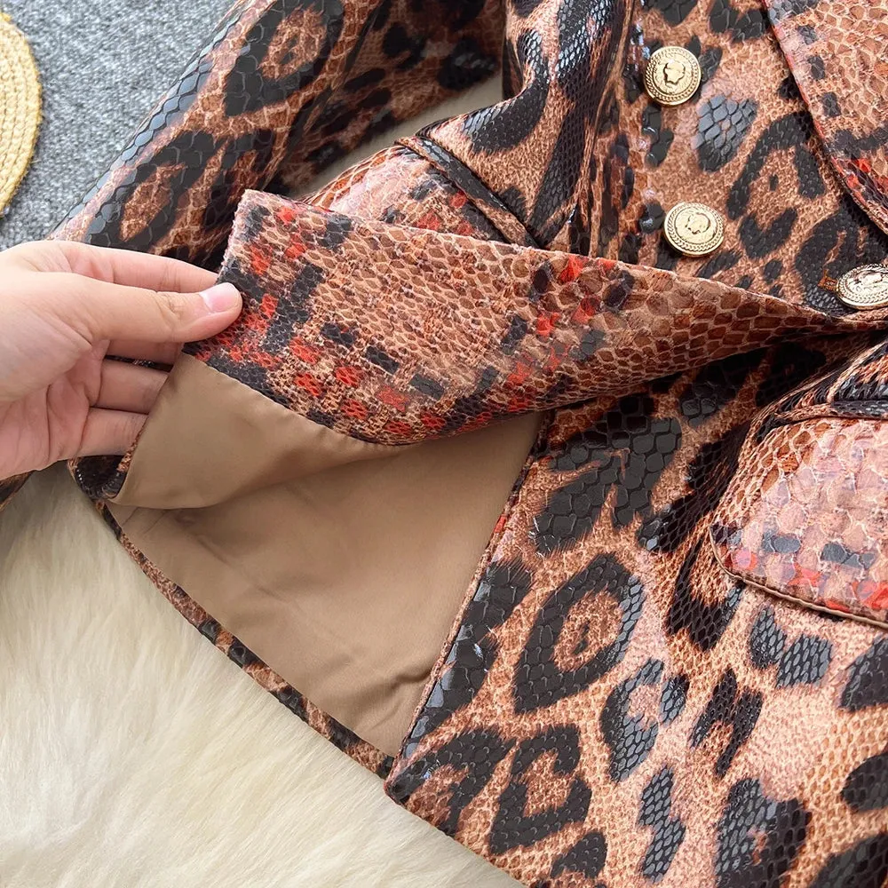 Leopard Vintage Blazer
