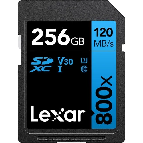 Lexar 256GB High-Performance 800x UHS-I SDXC Memory Card | BLUE Series