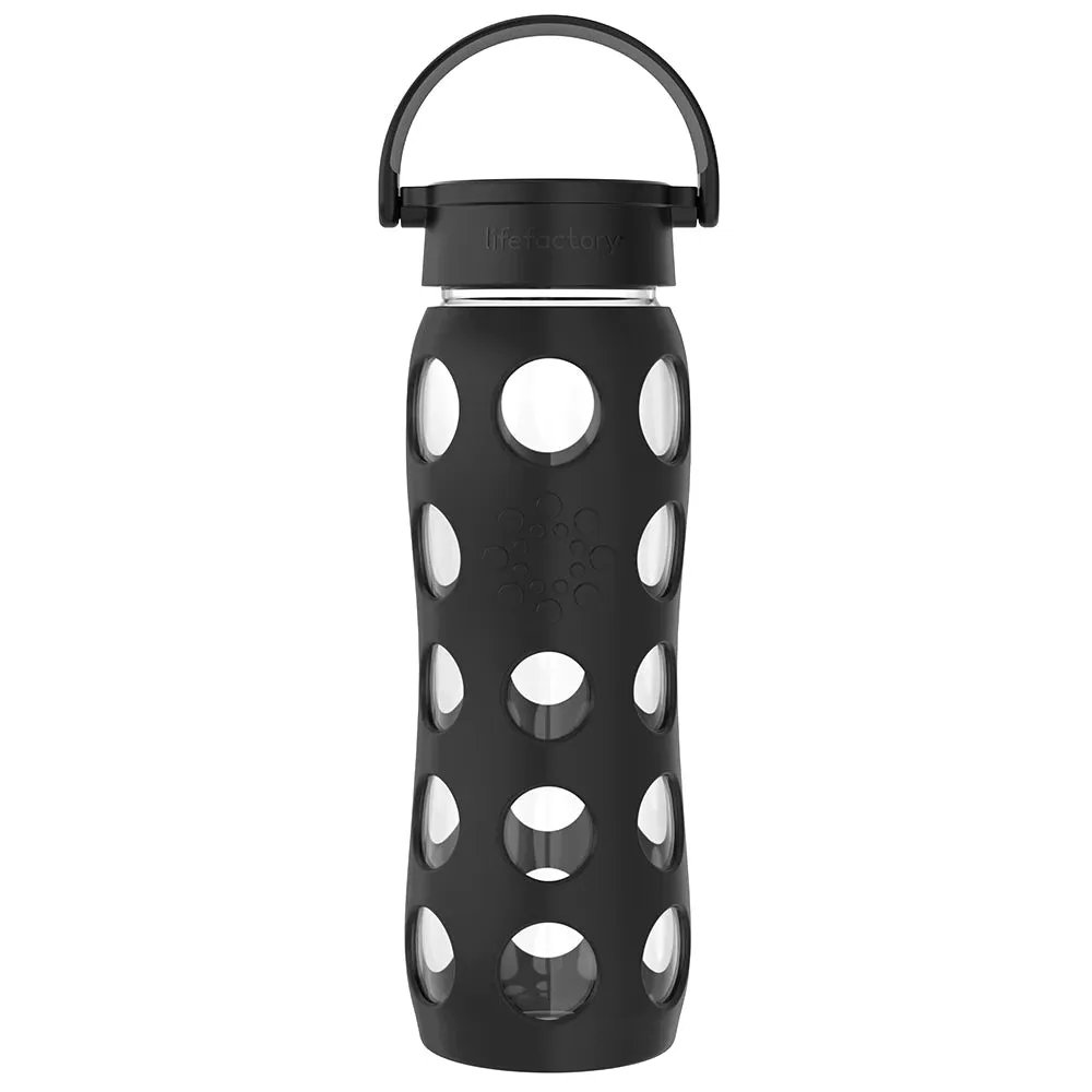 LifeFactory 22oz Glass Water Bottle - Onyx