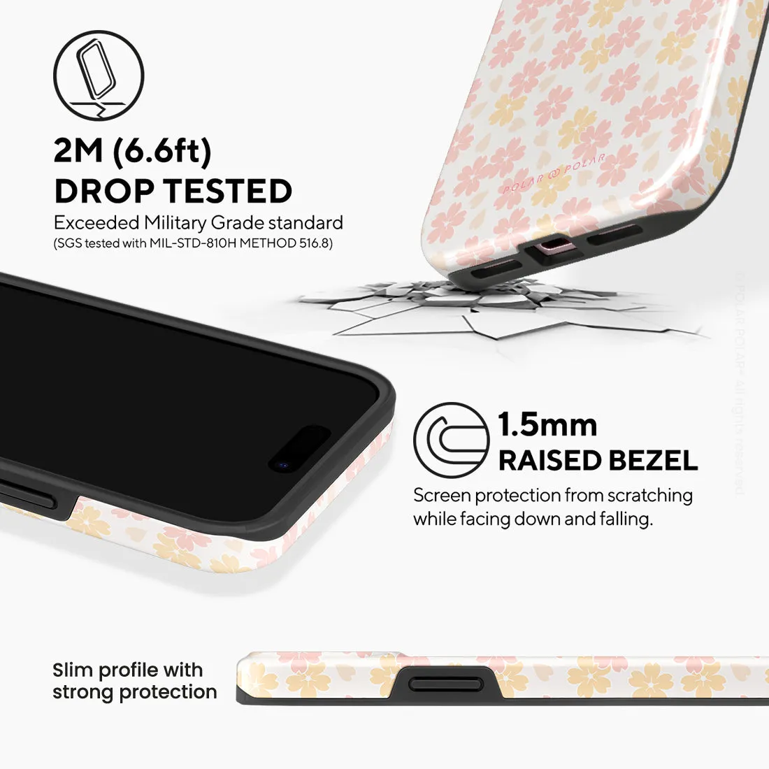 Light Pink Sakura Custom - iPhone 15 Plus Case