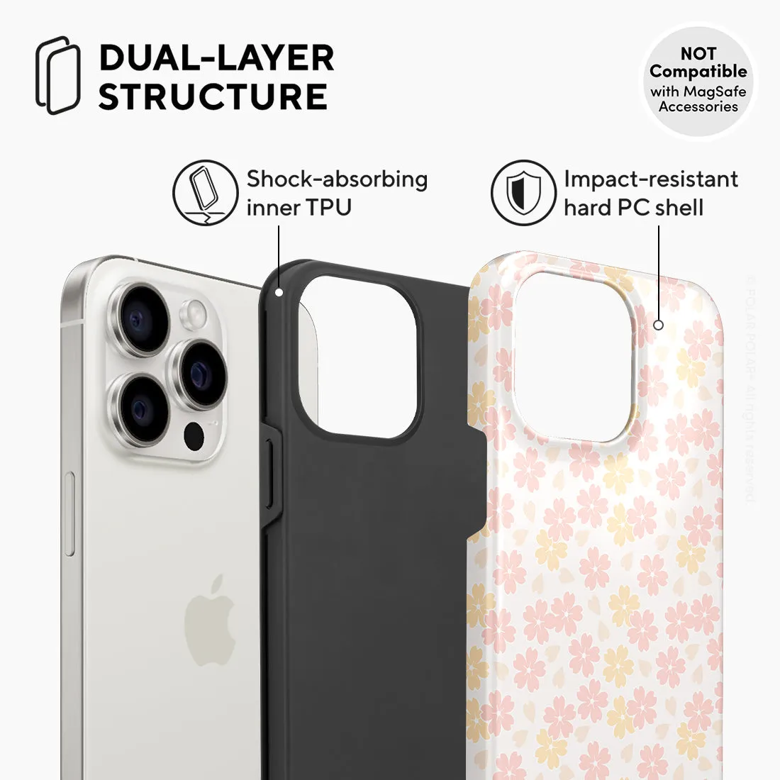 Light Pink Sakura Custom - iPhone 15 Pro Max Case