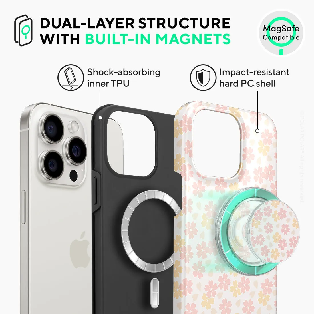Light Pink Sakura Custom - iPhone 15 Pro Max Case