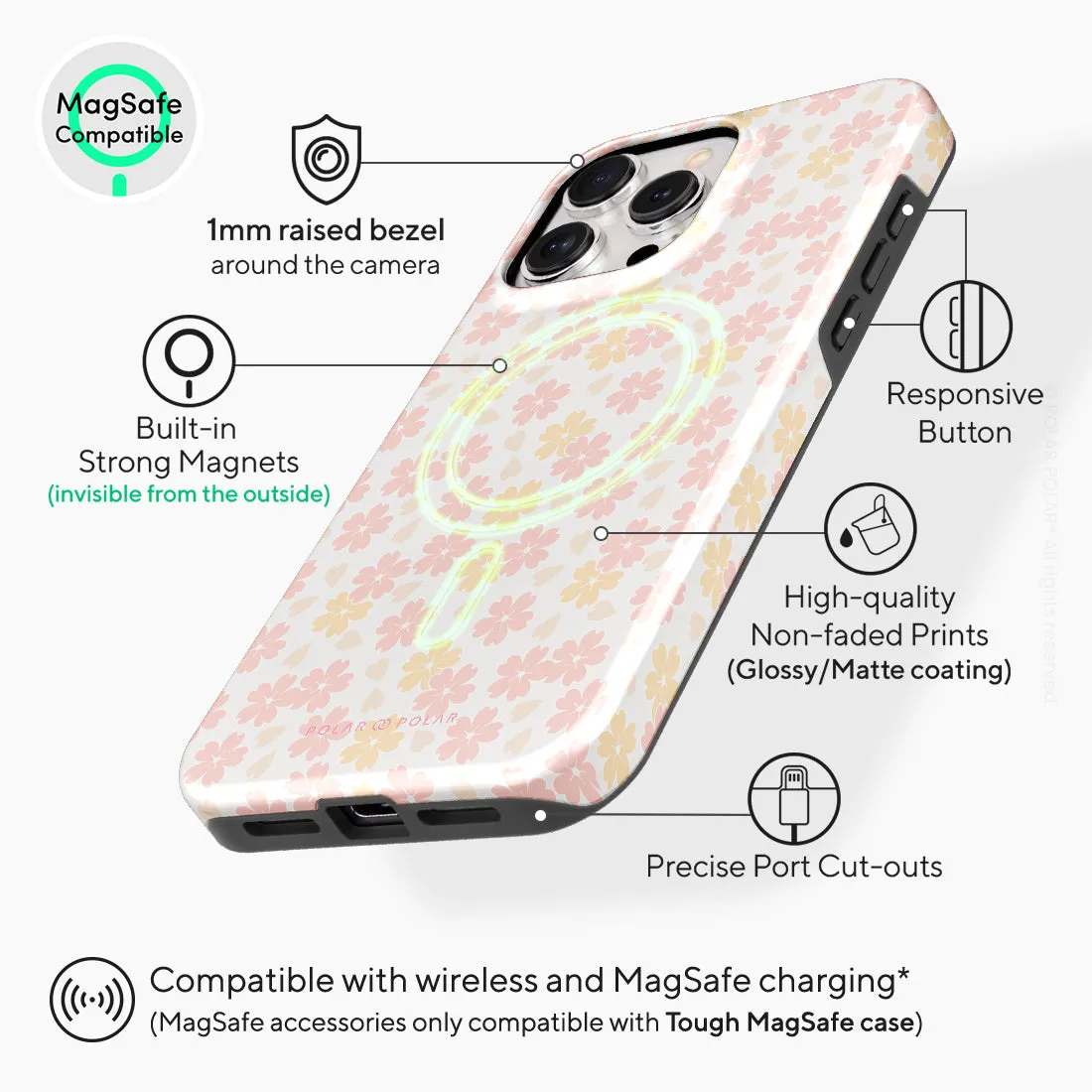 Light Pink Sakura Custom - iPhone 15 Pro Max Case