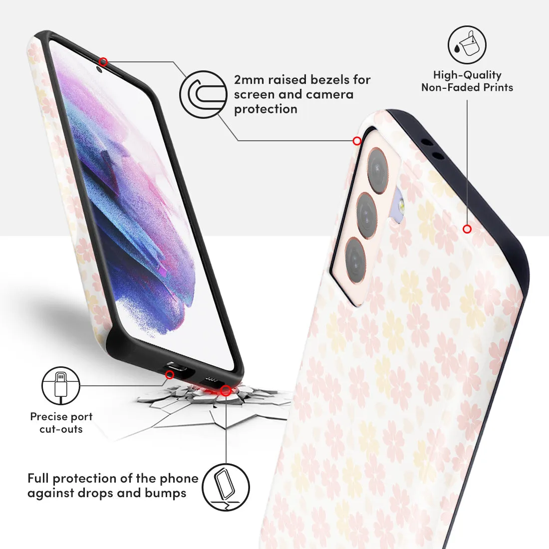 Light Pink Sakura Custom - Samsung Galaxy S21 5G Case