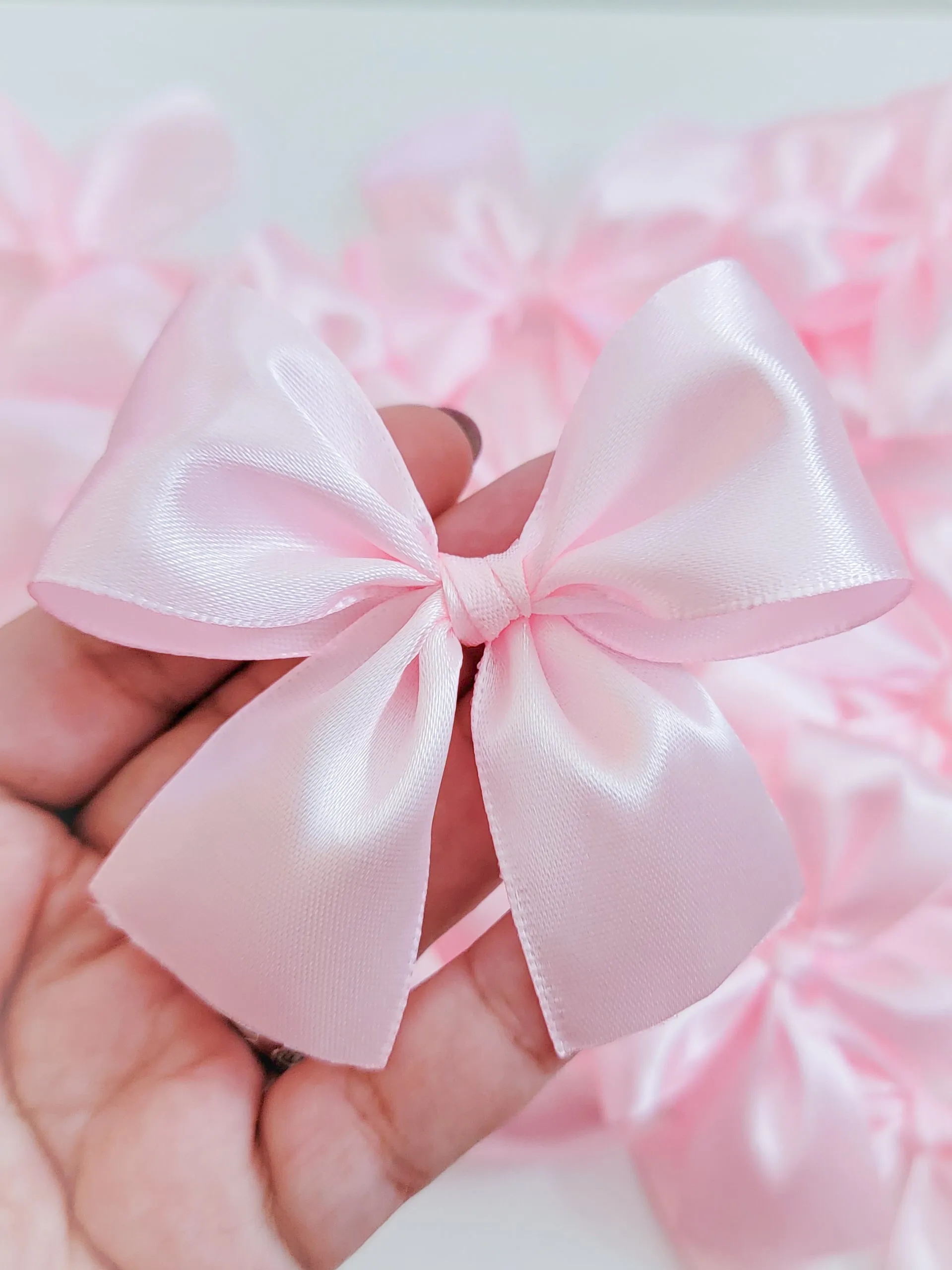 Light Pink Satin Bows