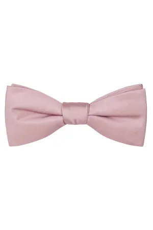 Light Pink Solid Satin Silk Bow Tie