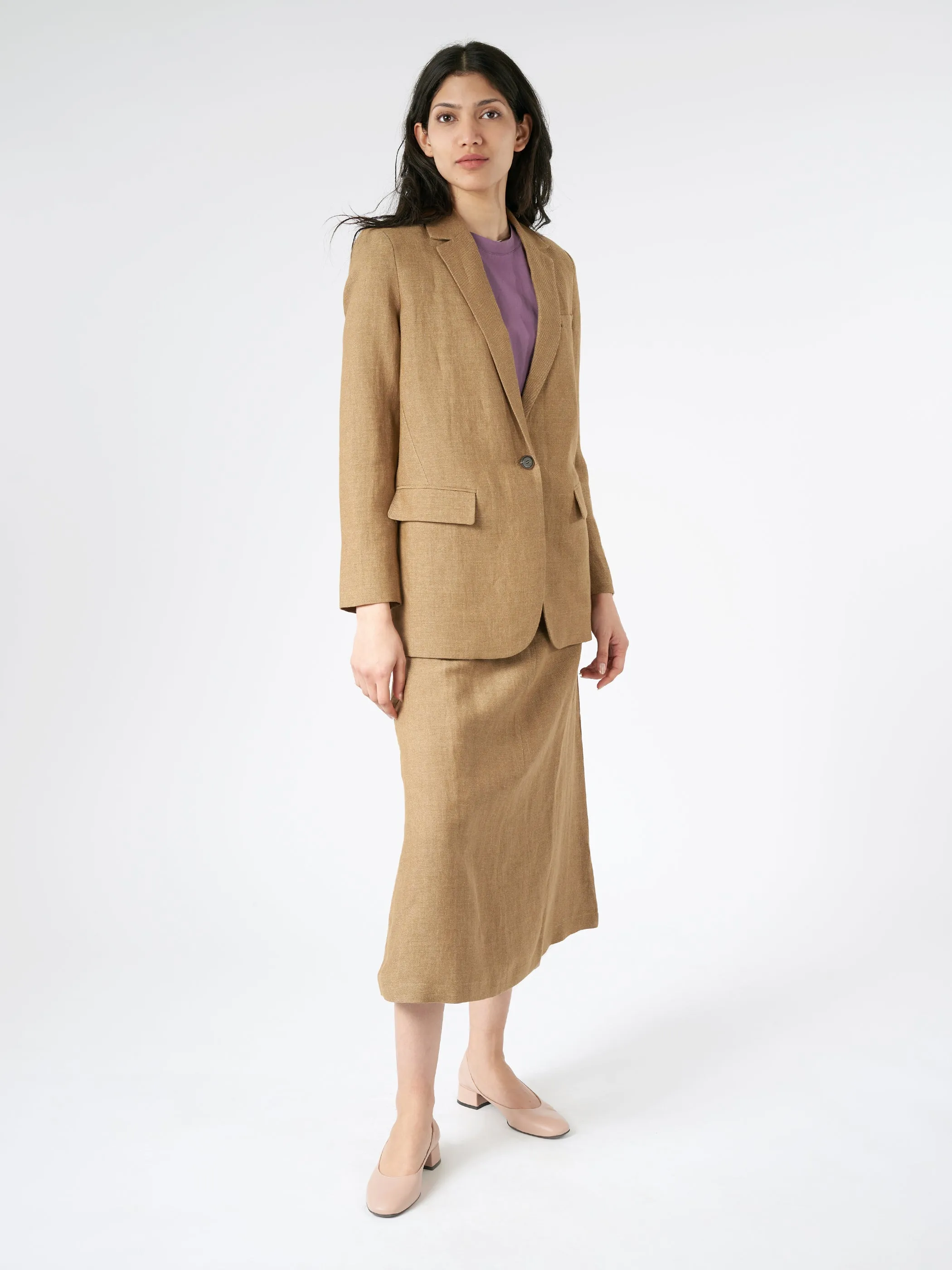 Linen Single-Breasted Jacket
