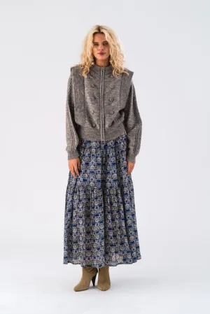 LOLLYS LAUNDRY Novia Cardigan | Light Grey Melange