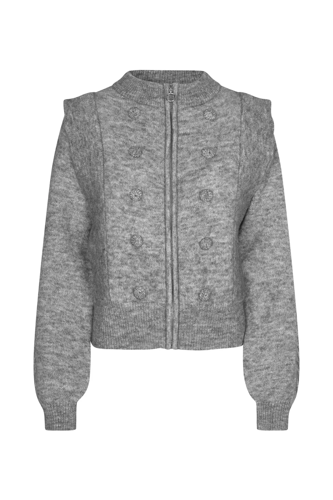 LOLLYS LAUNDRY Novia Cardigan | Light Grey Melange