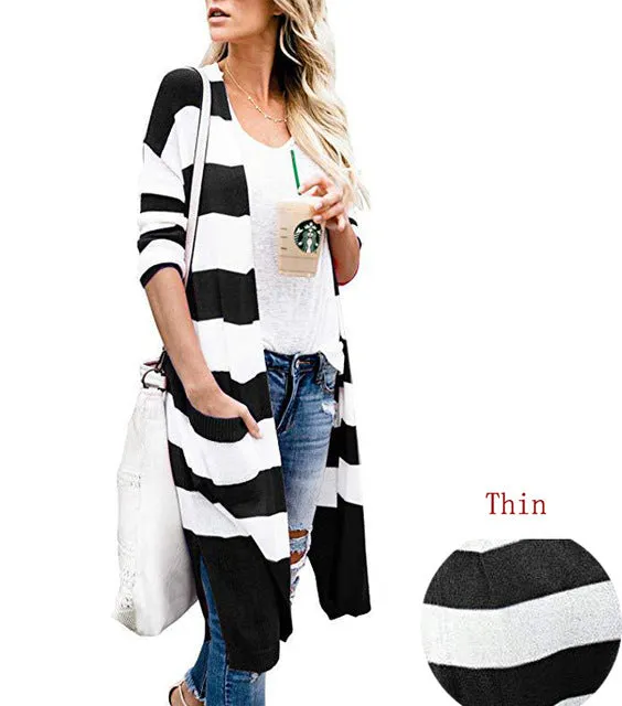 Long Sleeve Sweater Cardigan Duster