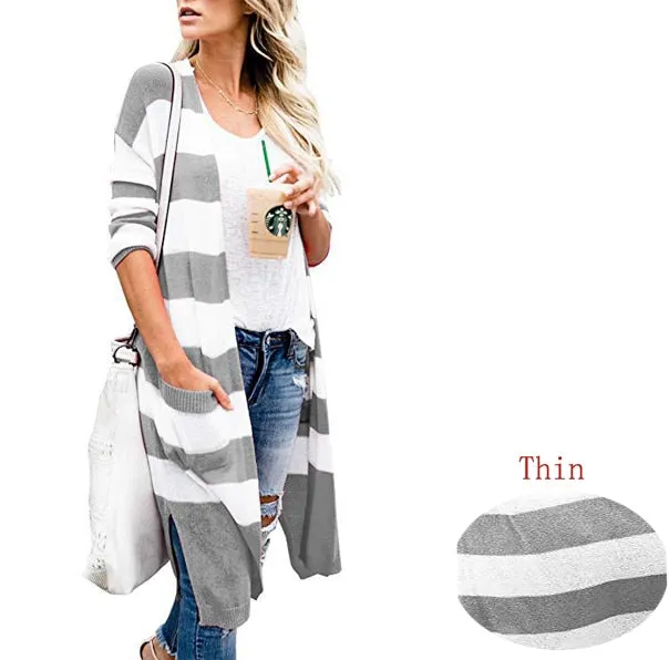Long Sleeve Sweater Cardigan Duster