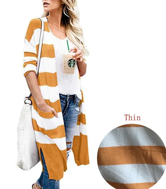 Long Sleeve Sweater Cardigan Duster