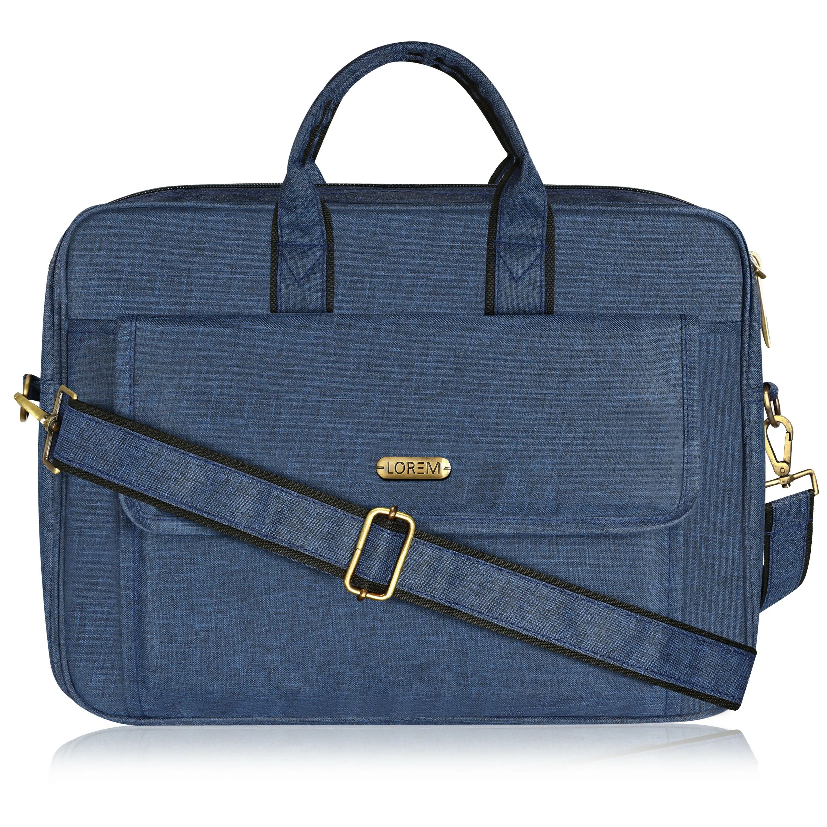 LOREM Faux Leather Messenger Bag for Men – 9.44L Capacity | Fits Up to 15.6” Laptops (Dell, HP, Lenovo, MacBook)
