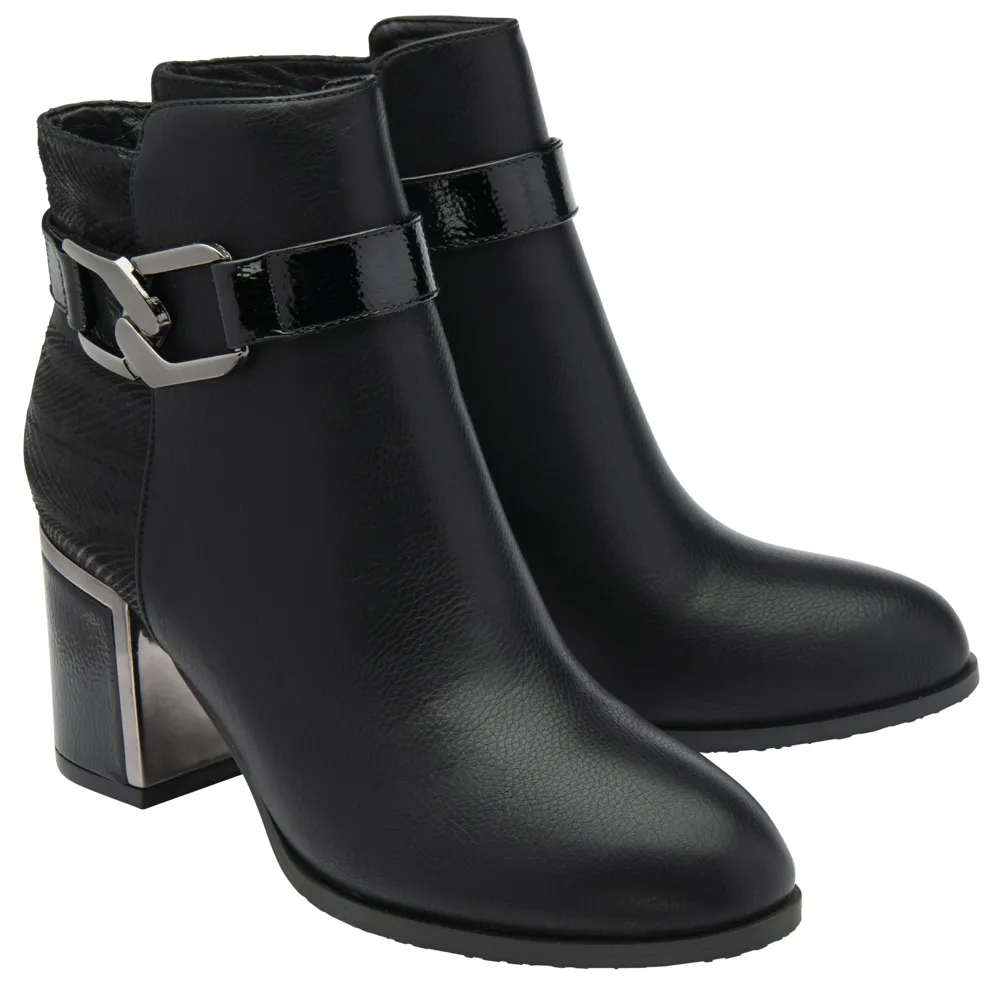 Lotus Adelaide Black Ankle Boots