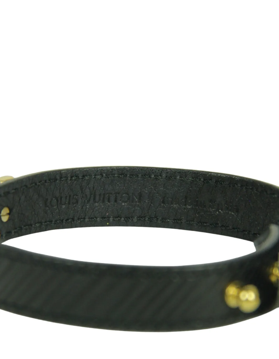 Louis Vuitton Black Epi Gold/Silver Twist Bracelet