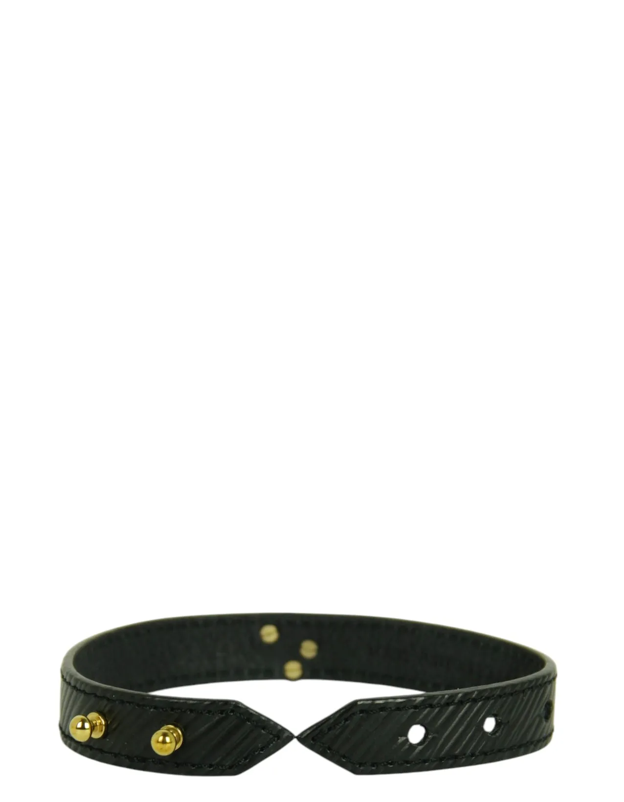 Louis Vuitton Black Epi Gold/Silver Twist Bracelet
