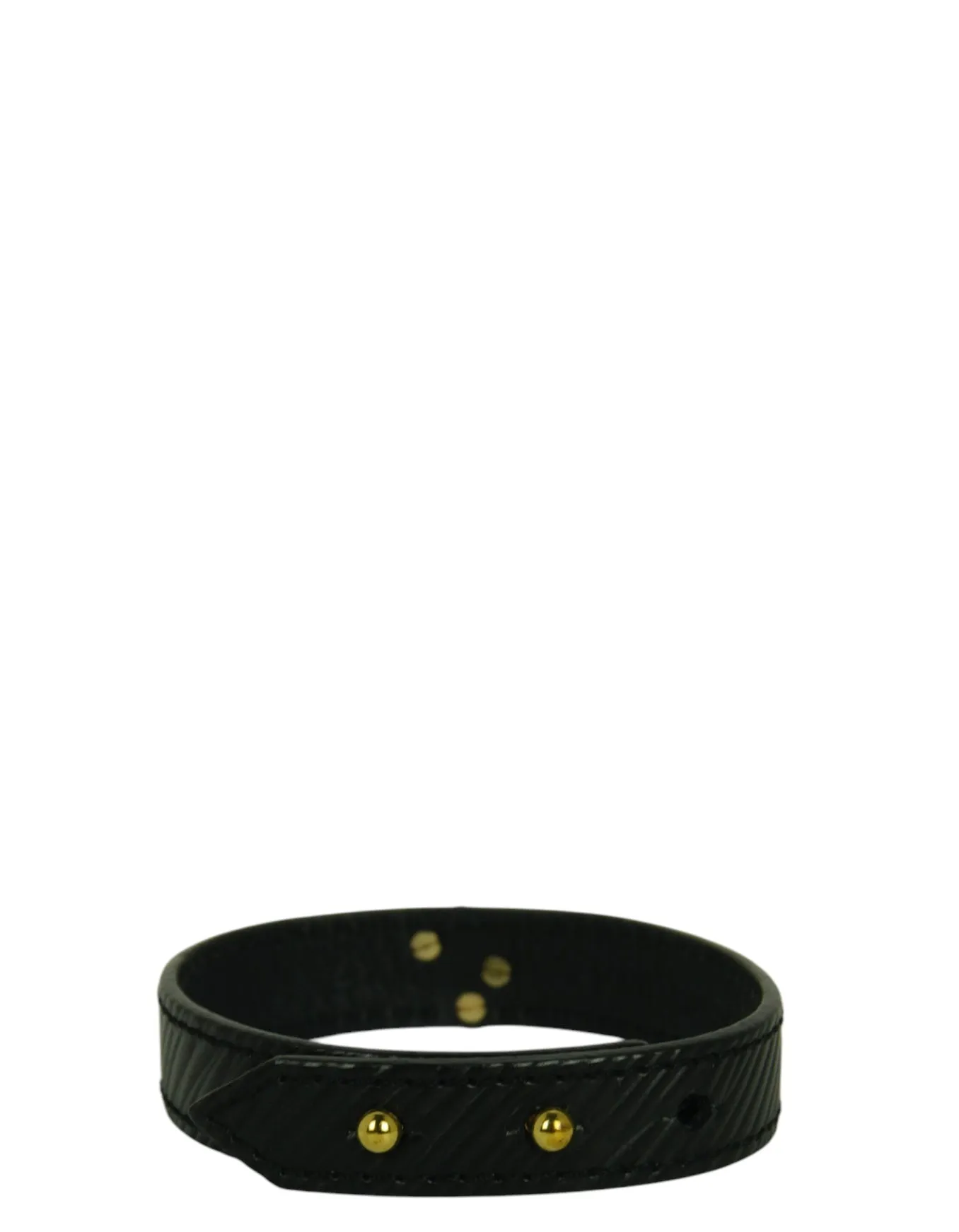 Louis Vuitton Black Epi Gold/Silver Twist Bracelet