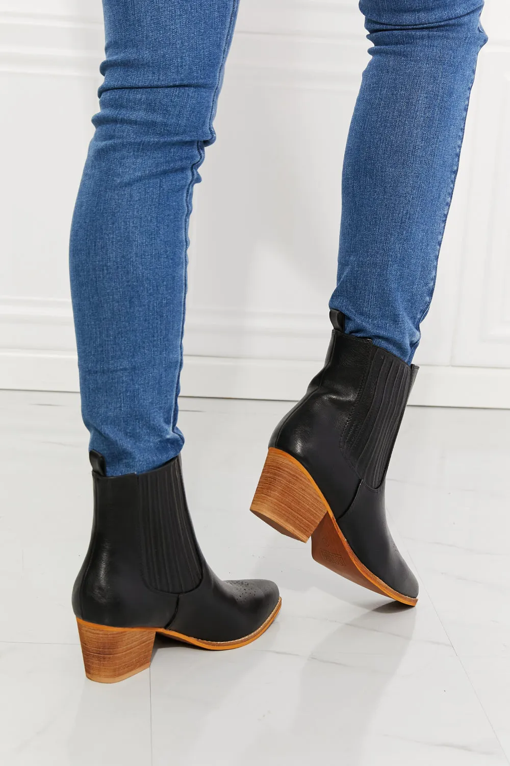 Love the Journey Stacked Heel Chelsea Boot - Black