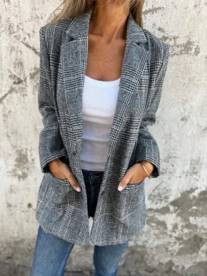 LUCINDA™ | Classic Plaid Winter Blazer