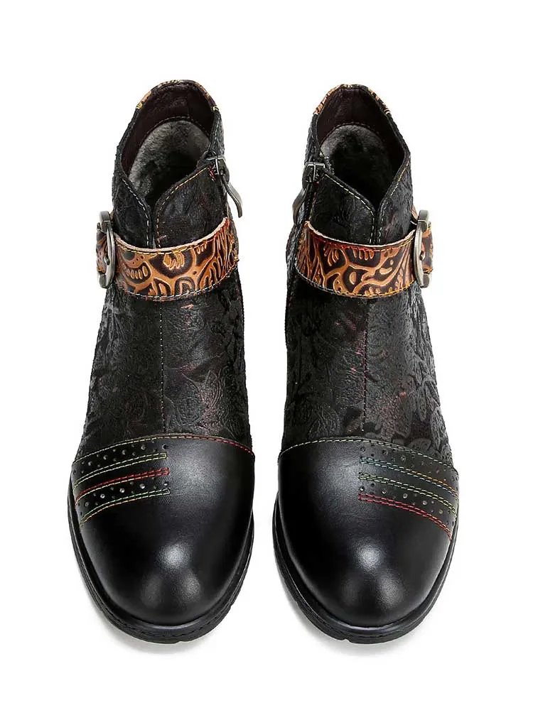 Luella Retro Handmade Buckle Ankle Boots
