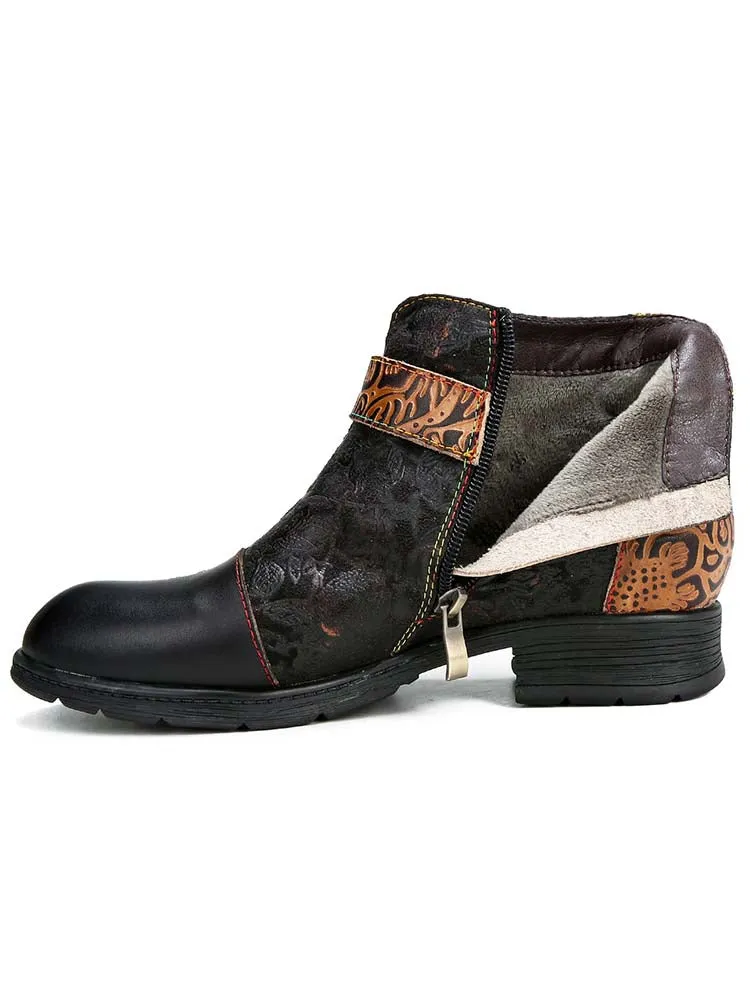 Luella Retro Handmade Buckle Ankle Boots