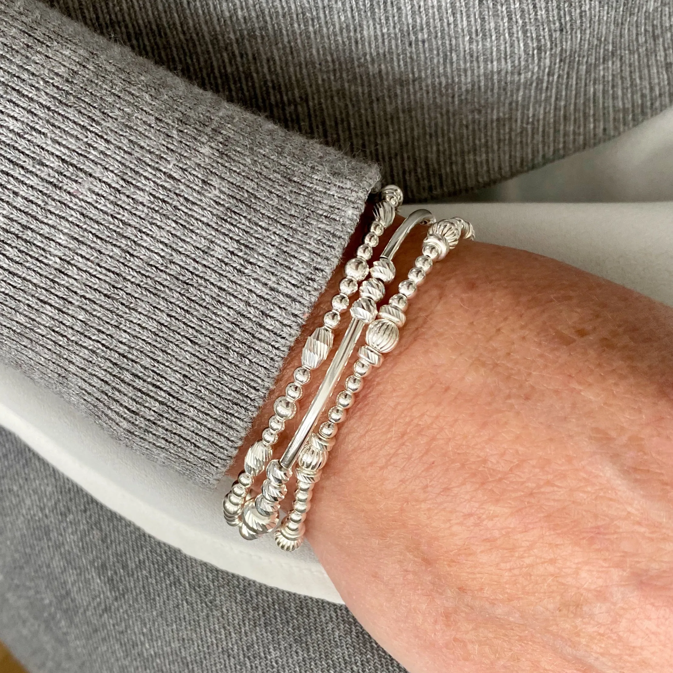 LUXE | Silver Bracelet Stack