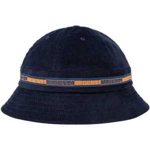 Magenta Maze Bucket Hat Navy