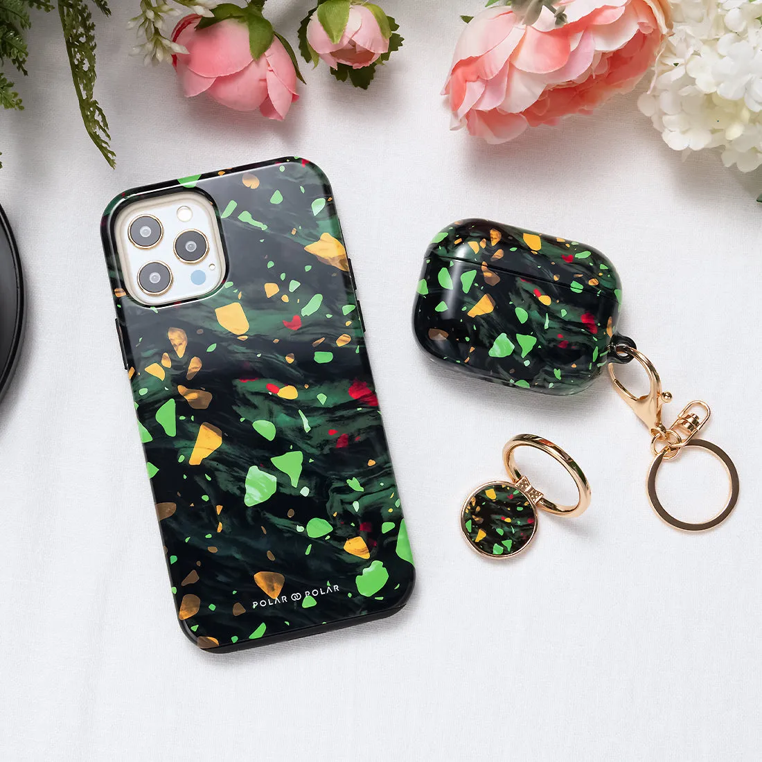Malachite Terrazzo Gem Custom - Samsung Galaxy S10 Case