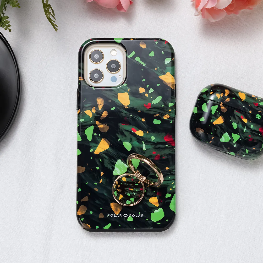 Malachite Terrazzo Gem Custom - Samsung Galaxy S10 Case