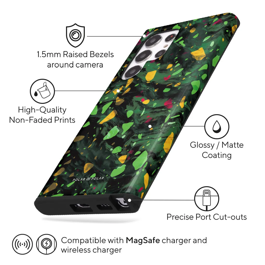 Malachite Terrazzo Gem Custom - Samsung Galaxy S22 Ultra 5G Case