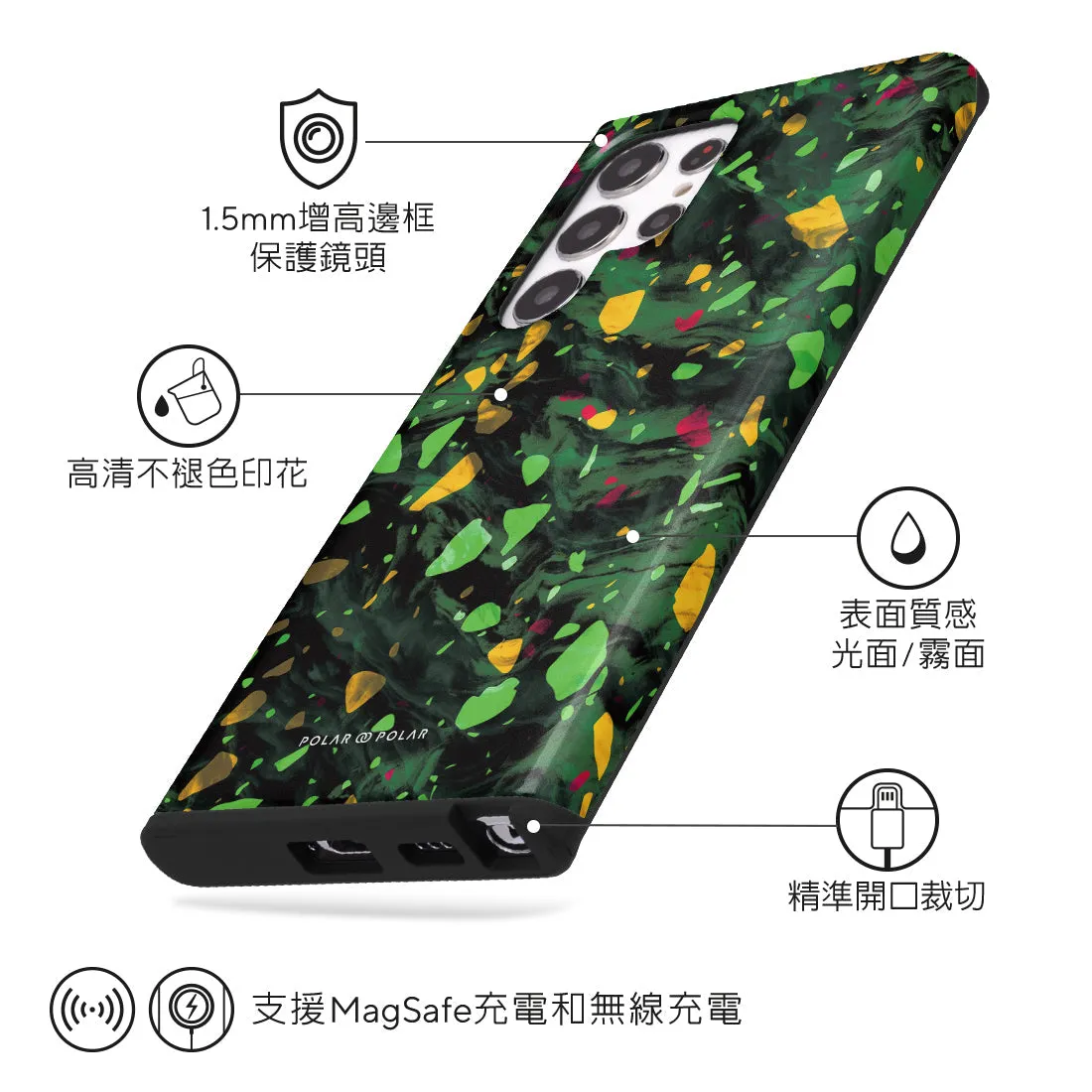 Malachite Terrazzo Gem Custom - Samsung Galaxy S22 Ultra 5G Case
