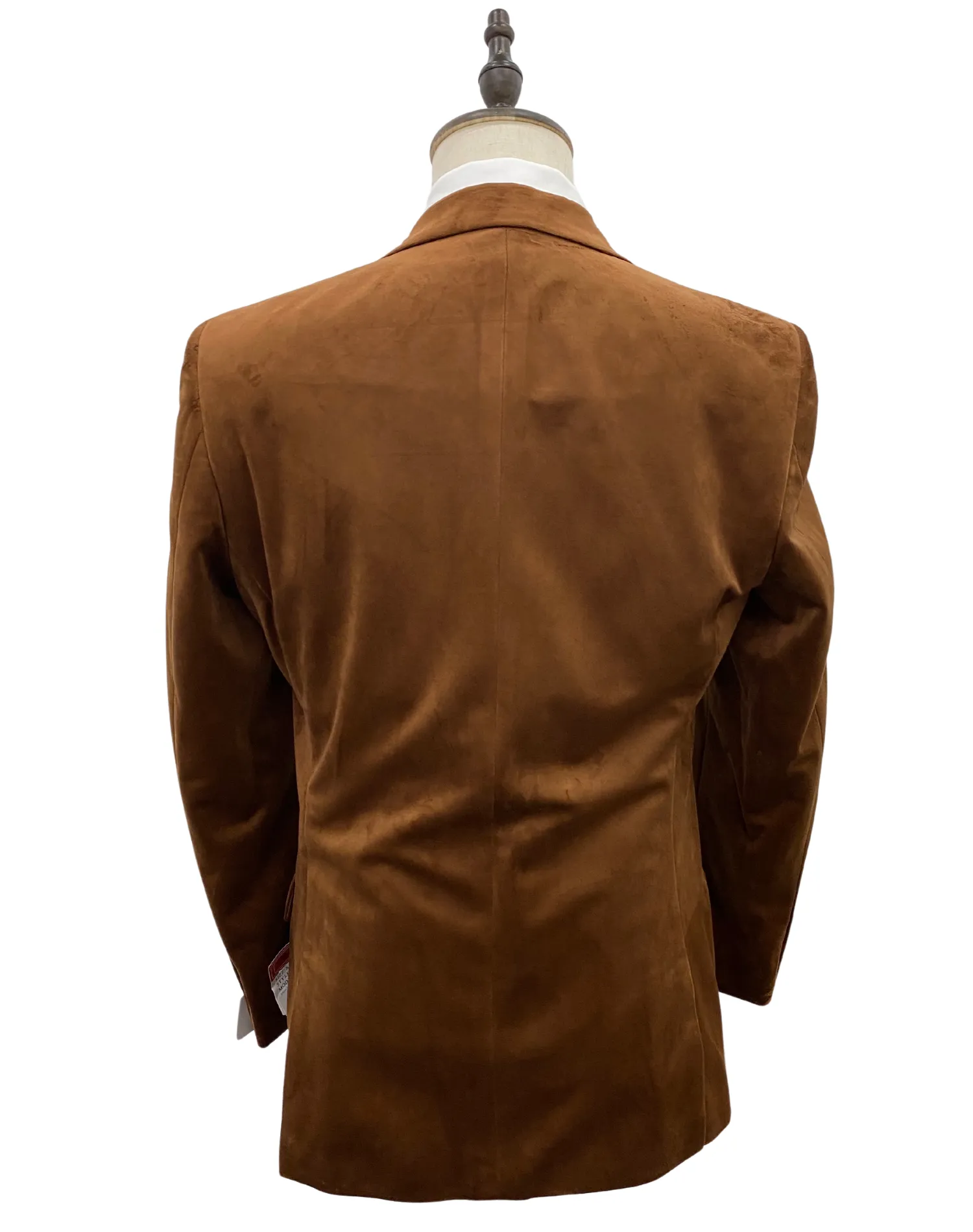 Mazari Velvet Modern Fit Blazer - Rust