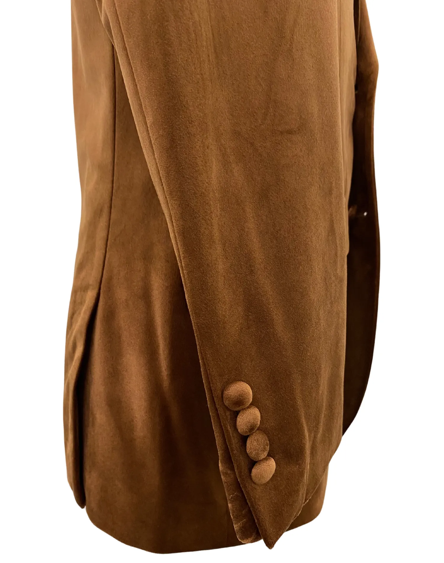 Mazari Velvet Modern Fit Blazer - Rust